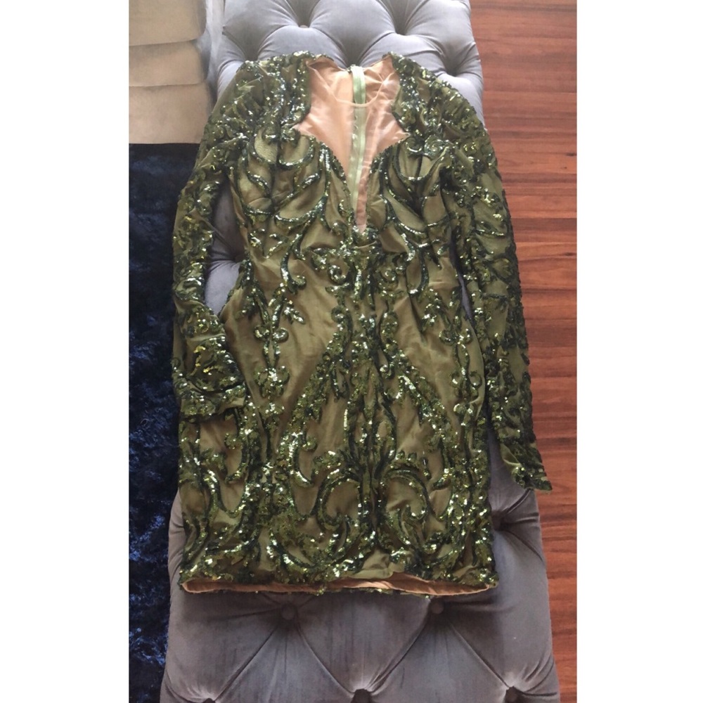 Green mesh dress